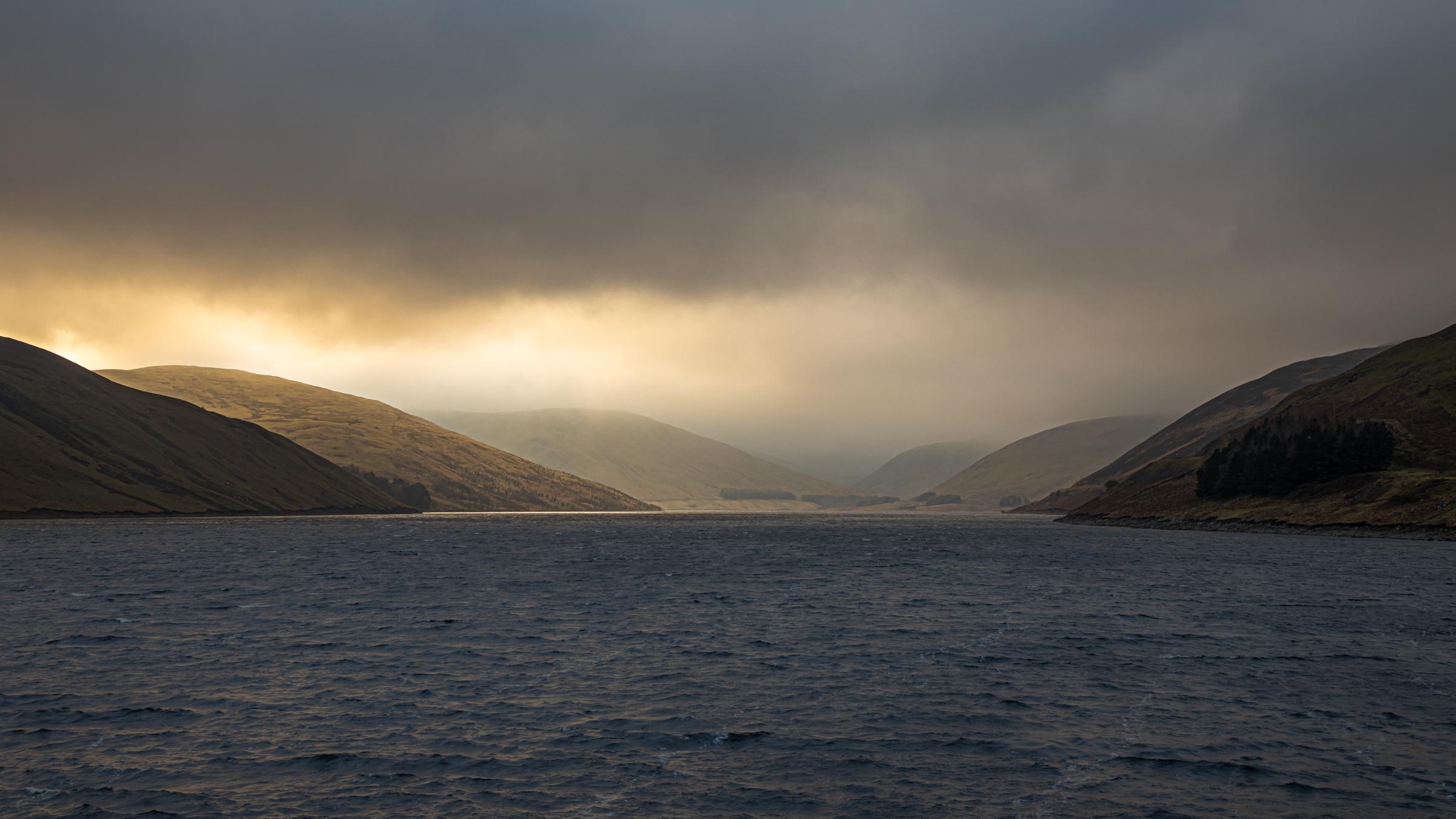 This was the briefest of light that I saw stood on the dam at Megget Reservoir.